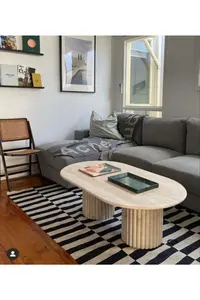 Mesa de Centro de Mármol Personalizada con Diseño Moderno |   Base y Tablero de Mesa de Mármol, Mesa de Comedor, Muebles para Sala de Estar - Product Image 4