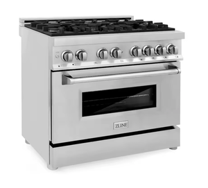 คุณภาพระดับ 36 นิ้ว 4.6 คิวบิก เตาอบสเตนเลสสตีลแบบสองระบบเชื้อเพลิง Legacy พร้อมเตาแก๊ส 6 หัวเตา และเตาอบไฟฟ้าแบบ Convection สำหรับใช้ในครัวเรือน - Product Image 1