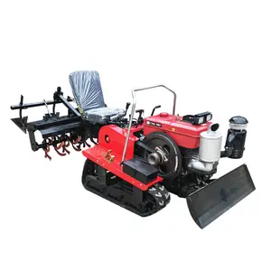 Amphibious Tracks Crawler Tractor Agricultural Machinery 25hp35hp Mini Crawler Tractor For Paddy Fields