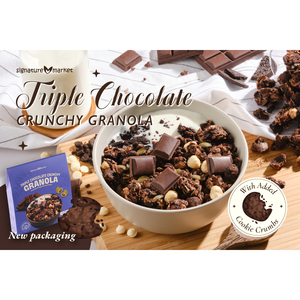 Granola croustillant triple chocolat - Disponible en boîte, en sachet ou en vrac - Product Image 1
