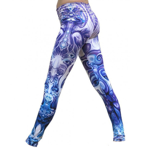 Unisex <b>Women</b> Mid Waist High <b>Compression</b> Breathable Eco-Friendly Quick Dry Anti Bacterial Yoga <b>Leggings</b> Pocket Custom Print - Product Image 4