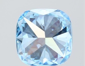 1.00 Carat Fancy Vivid Blue VS1 Square <b>Cushion</b> Cut Lab Grown Diamond IGI Certified CVD Loose Stone for <b>Statement</b> Jewelry - Product Image 3