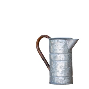 Regadera de jardín de metal galvanizado de calidad duradera, maceta de acero hecha a mano, tendencia superior para regar plantas - Product Image 1