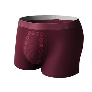 Boxers d'été sans couture de couleur unie légers pour hommes sous-vêtements respirants confortables tissu doux prix de gros abordable - Product Image 1