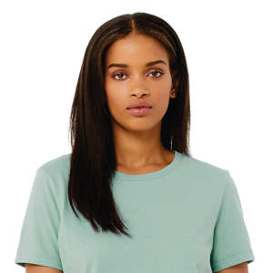 Airlume – T-Shirt à manches courtes pour femme, en coton peigné et à anneaux, simple, 100% oz, bleu poussiéreux, 4.2 - Product Image 4