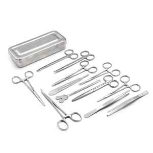 Kit de chirurgie mineure de base 13 pièces Instruments réutilisables en acier inoxydable avec boîte Label privé OEM certifié CE disponible - Product Image 2