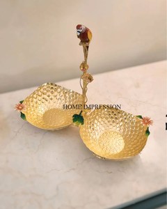 Cuencos de Servir Desechables de Metal Ecológicos de Alta Calidad, Vajilla Decorativa para Mesa, Plato para Frutas, Ensaladas, Estilo Minimalista - Product Image 3