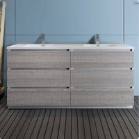 Meubles-lavabos en bois faits à la main de style moderne avec tiroirs, assemblage facile, prêts à assembler VN
