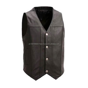 Chaleco de cuero para hombre 2022 de alta calidad, a prueba de viento, de piel de oveja, hermoso y elegante. - Product Image 3