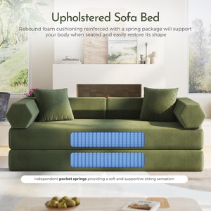 Convertible Sleeper Bed Corduroy Modular Floor <strong>Sofa</strong> Compressed <strong>Sofa</strong> in Box, Pull Out <strong>Sofa</strong> Bed <strong>for</strong> Living Room <strong>Bedroom</strong> Studio - Product Image 4