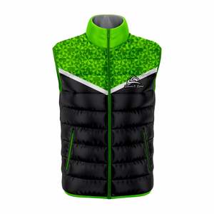 เสื้อกั๊กกันหนาวสีดำและสีเขียวของผู้ชาย - Product Image 1