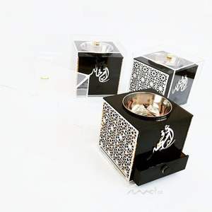 HANDMADE 2025 New Wood Mother of Pearl Bakhoor Burner Ncense Madhkan Burner Arabic Oud Burner for Home Fragrance for Ramadan - Product Image 1
