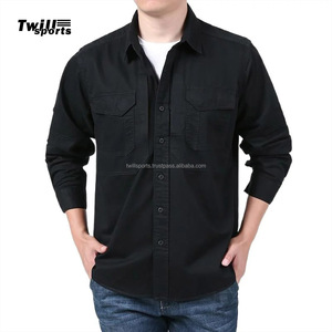 Venta al por mayor completa y manga corta ajustable camisa formal de los hombres de moda de doble bolsillo frontal camisa para los hombres - Product Image 4