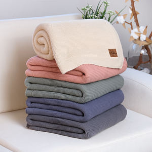 100% algodón orgánico ALINA manta 130*150 manta para el hogar Crochet Cable tejido alta calidad nuevo diseño Ultra suave Manta - Product Image 5