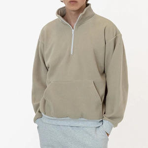 Sweat-shirt à col zippé en molleton tricoté pour homme avec logo personnalisé, qualité supérieure, polyester/coton, séchage rapide - Product Image 6