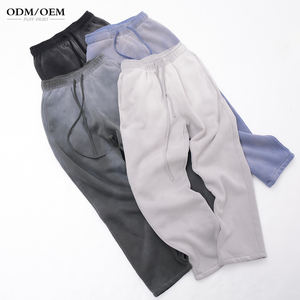 Nouveau pantalon de survêtement pour homme, style décontracté, coupe droite, léger, en toile de luxe, avec logo personnalisé, effet délavé, vente en gros - Product Image 2