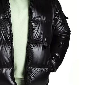 Moda de calle de alta calidad con cremallera, ropa de abrigo de invierno cálida, parka, chaquetas para hombre, puños ajustables, chaqueta impermeable deportiva para fitness - Product Image 5