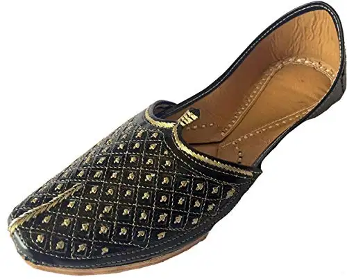 New Design Good Quality Printed Men Khussa Wholesale Latest Model Top Selling Men Khussa Footwear Flat Stones Khussa