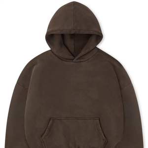 Sudaderas con Capucha para Hombre, Color Marrón Sólido, 100% Algodón, Hombros Caídos, Corte Holgado, Unisex, Precio Económico al por Mayor - Product Image 5