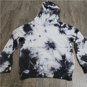 Respirant poids lourd personnalisé polaire vierge cravate teint Street Wear Vintage lavage à l'acide pull en détresse lavé à l'acide sweats à capuche - Product Image 1