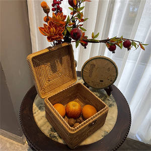 Panier de rangement en rotin naturel le moins cher fabriqué à la main au Vietnam - Product Image 4