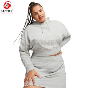 เสื้อกันหนาวสวมหัวแขนยาวลำลองสำหรับผู้หญิงมีฮู้ดผ้าฝ้ายพิมพ์โลโก้ด้านหน้าสำหรับแฟชั่นฤดูหนาว - Product Image 2