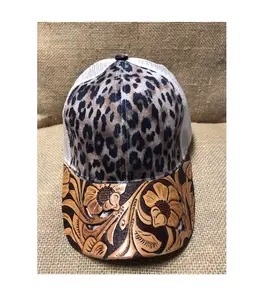 High Quality Designer Tooled Leather Hat bills Style Floral Cap Best Birthday Gift Ideas For Unisex At Wholesale Manufacture