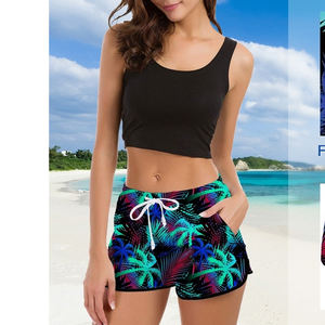 <b>Women's</b> Casual <b>Swim</b> <b>Shorts</b> Quick Dry Sublimated Beach <b>Shorts</b> for <b>Women</b>/<b>women's</b> <b>Shorts</b> Floral Print comfort Drawstring - Product Image 3
