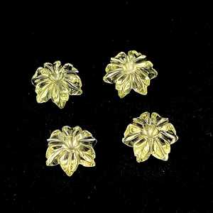 Flor de Cuarzo Limón Natural Tallada a Mano, Mini Amuleto de Flor de 12 mm - Product Image 2