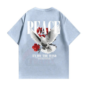 Camisa estampada con hombros caídos Moq al mejor precio para hombre, ropa de calle, elegante Camisa estampada con hombros caídos - Product Image 2