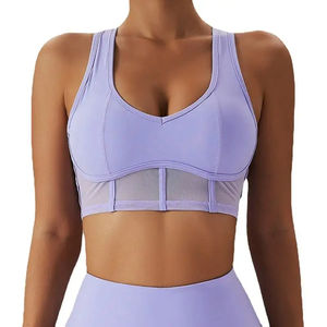 2024 OEM Sujetador deportivo para mujer Push Up Yoga Wear Sujetador deportivo sin costuras de soporte medio de alta calidad - Product Image 1