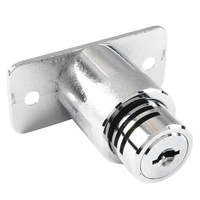 Cylindres de verrouillage à poussoir en alliage de zinc chromé (marque ABA personnalisable) pour meubles de bureau, armoires coulissantes et tiroirs, MOQ 1000 pièces