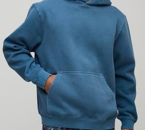 Nouveau sweat à capuche en coton épais et coloré avec logo personnalisé pour hommes 450Gsm sans ficelle à capuche - Product Image 5