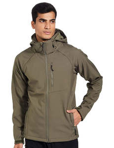 Veste Softshell personnalisée pour hommes imperméable à l'eau chauffée par batterie caractéristiques d'hiver chaud respirant toile à capuche support motif poche - Product Image 1