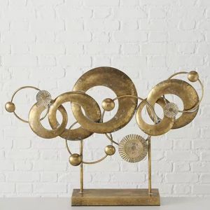 Sculpture de globe en or classique et moderne pour la maison et l'extérieur de table Nouveau design Artisanat en acier inoxydable Pop Art pour anniversaire - Product Image 2
