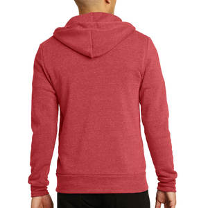 Sweat-shirt à capuche en molleton léger à la mode avec fermeture éclair intégrale True Red Hoody - Product Image 2