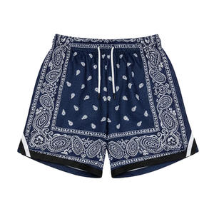 Pantalones cortos deportivos de entrenamiento para hombre personalizados 2025, poliéster 100%, logotipo personalizado de fábrica, carga de verano de talla grande, sublimación de malla a la moda - Product Image 3