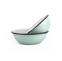 Bol de service moderne et minimaliste en acier au carbone émaillé, design personnalisé, multi-usages, pour fruits et salades, idéal pour restaurants, théâtres et fêtes