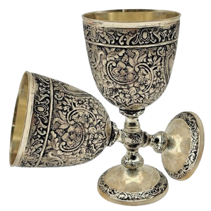 Haute qualité personnalisé couleur métal calice gobelet Design moderne gravé verre à vin pour verres attrayant servant de l'eau - Product Image 6