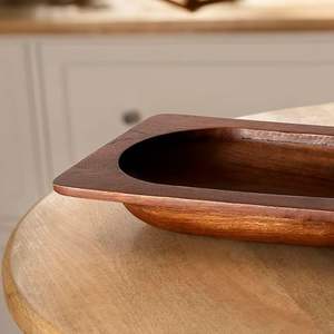 Cuenco de madera de mango ecológico, diseño japonés elegante para servir ensaladas y frutas para el hogar, hotel y fiesta, Decoración de mesa - Product Image 4