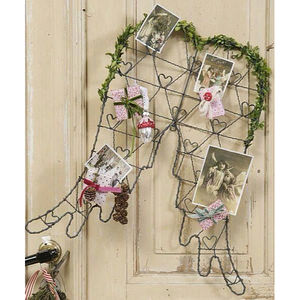 Spiral Iron <b>Wire</b> Vintage Eco-Friendly Card <b>Holder</b> Black Finished Perfect for Christmas Home Holiday Festive Tabletop Decor - Product Image 3