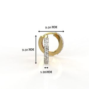 Ishi เพชร0.15กะรัตห้องปฏิบัติการปลูกเพชรต่างหูที่สวยงามคู่ในทอง18K - Product Image 3