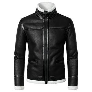 Vestes réversibles d'hiver pour hommes nouvelle mode manteaux en cuir PU de haute qualité pour hommes plus épais et chaud taille 4XL - Product Image 2