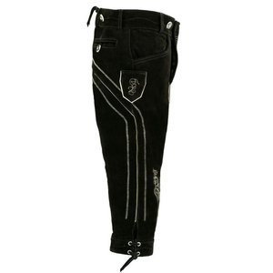 Pantalones Lederhosen Negros para Hombre, Listos para Enviar, Tradicionales Bávaros, de Cuero Genuino, Bordados, Rectos, Resistentes, en Varias Tallas - Product Image 3