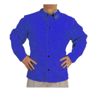 Chaqueta de soldadura de cuero de vaca resistente al fuego abrigo protector chaqueta de soldadura de cuero resistente al fuego uniforme de soldadura - Product Image 2
