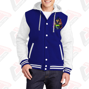 Men's Stylish Warm Varsity Jacket Hood 100% Cotton Fleece Embroidered Digital Printing Stonewashed Plain Dyed Winter Customized - Product Image 2
