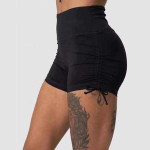Vente en gros logo personnalisé plaine dames sexy shorts de yoga pour femmes taille haute shorts d'entraînement gym fitness shorts de course respirant - Product Image 5