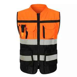 Nuevo último personalizado personal hombres trabajo seguridad chalecos Hi Vis reflectante seguridad proteger chaleco - Product Image 5