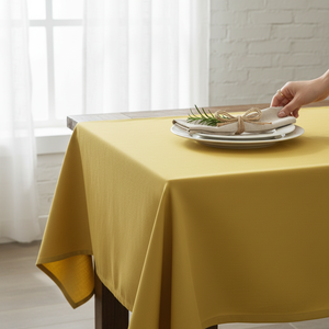 Premium <b>Square</b> Duck Cloth <b>Tablecloth</b> Cotton Polyester Luxury Style Waterproof Eco-Friendly Customizable for Weddings Farmhouse - Product Image 3