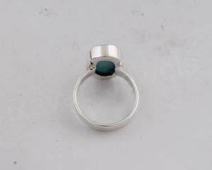 Larimar Natural 10x14mm Ajuste de bisel sólido 925 plata esterlina mujeres fiesta desgaste anillo eternidad Vermeil declaración joyería fina - Product Image 5